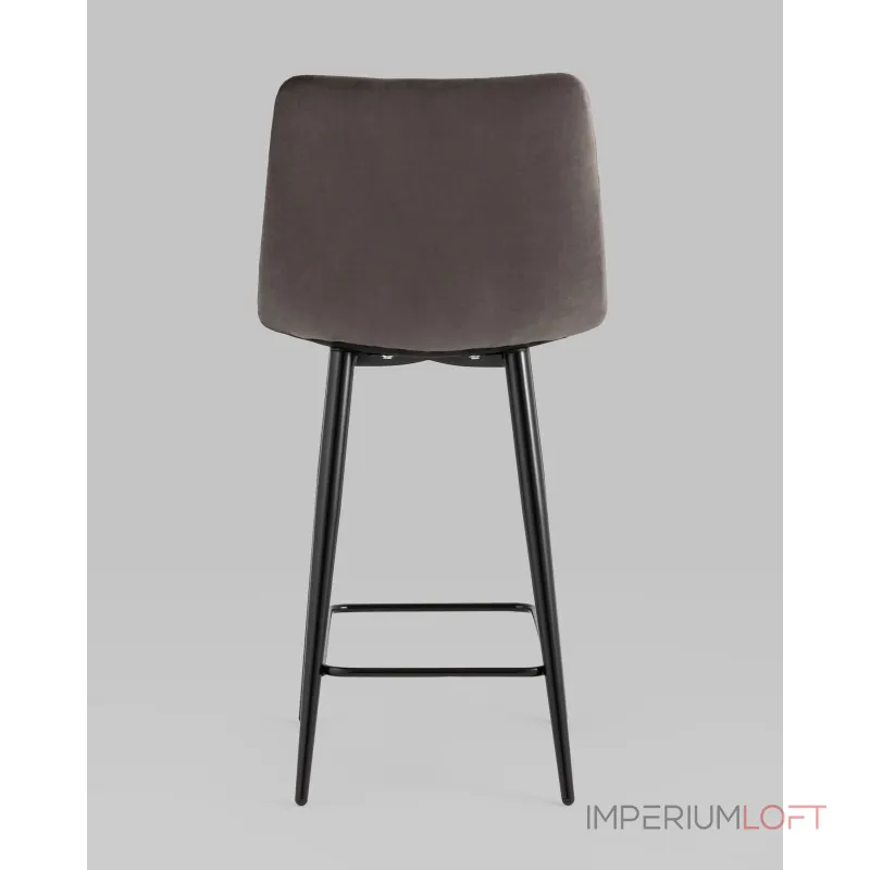 Стул полубарный Джанго велюр пепельно-серый высота сиденья 60 см Stool Group УТ000036033