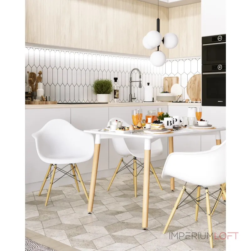 Стол обеденный OSLO 120*80 см белый Stool Group УТ000039321 Стол обеденный OSLO 120*80 см белый Stool Group УТ000039321