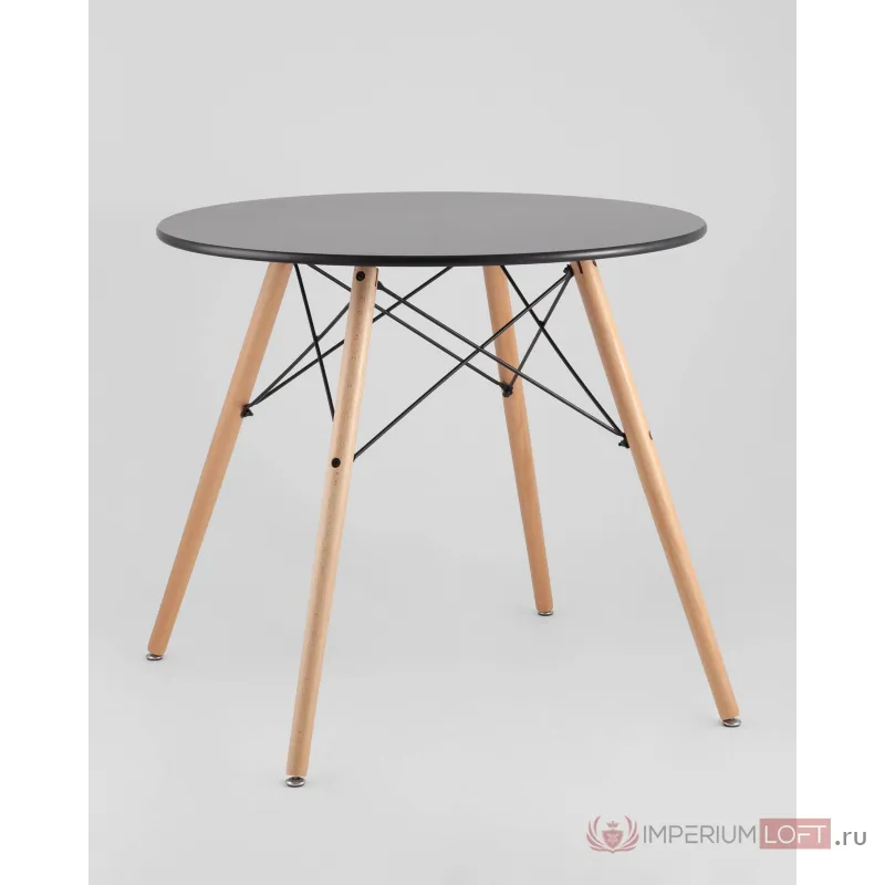Стол круглый EAMES DSW NEW D80 черный Stool Group УТ000039067 от ImperiumLoft