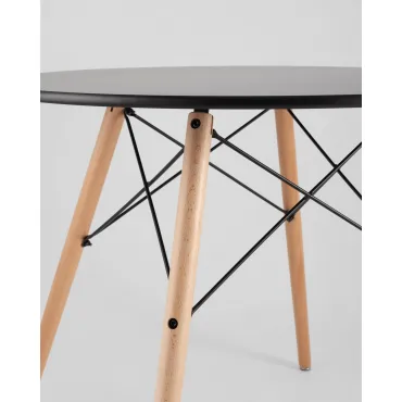 Стол круглый EAMES DSW NEW D80 черный Stool Group УТ000039067 от ImperiumLoft