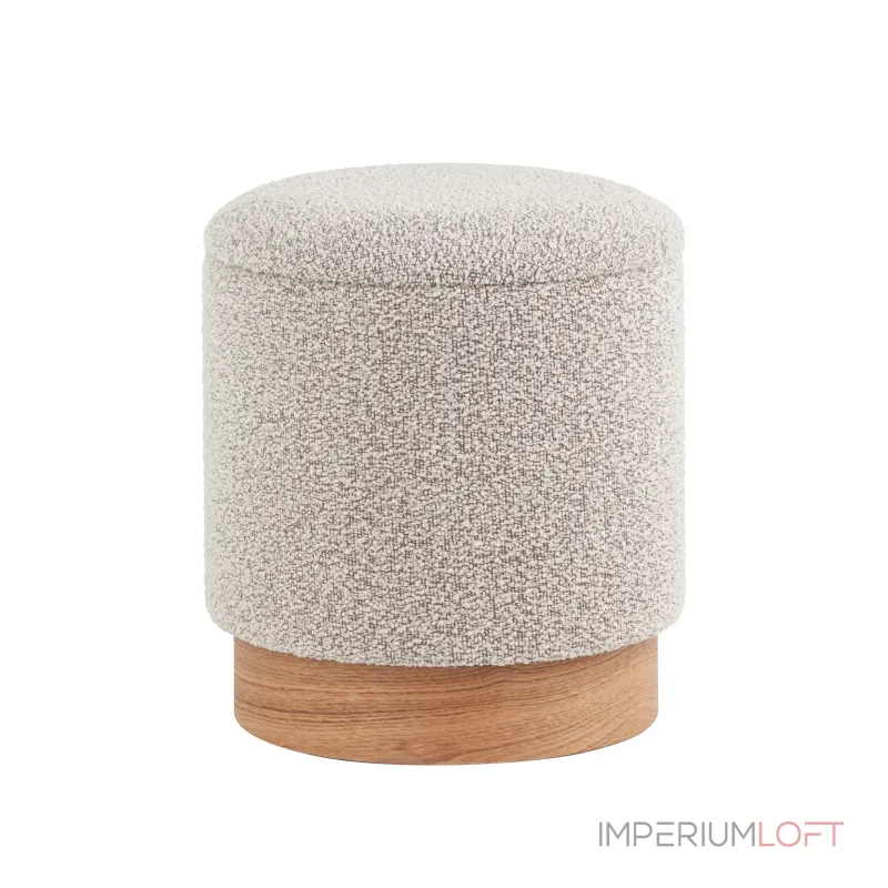 Пуф с ящиком Холли XS букле бежевый Stool Group УТ000038722 Пуф с ящиком Холли XS букле бежевый Stool Group УТ000038722