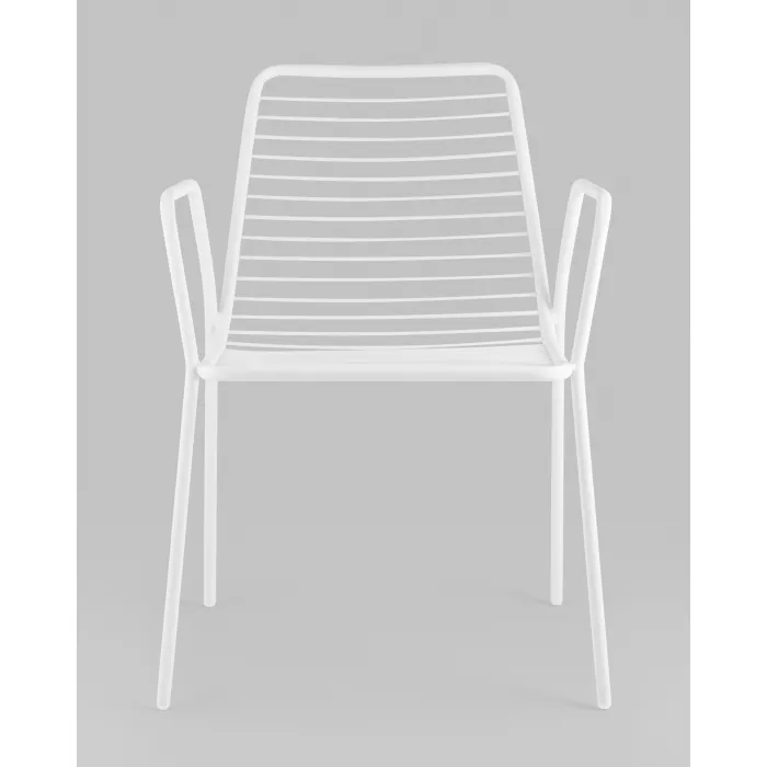 Стул с подлокотниками Дели металл белый Stool Group УТ000039264 от ImperiumLoft