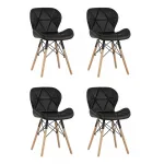Стул Бон экокожа черный 4 шт. Stool Group УТ000035727 от ImperiumLoft