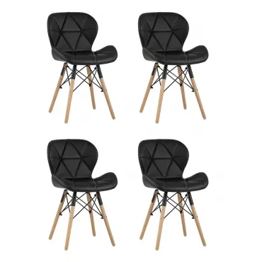 Стул Бон экокожа черный 4 шт. Stool Group УТ000035727