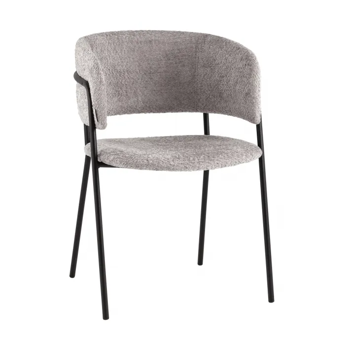 Кресло Нэлли New, букле светло-серый Stool Group УТ000039411 от ImperiumLoft