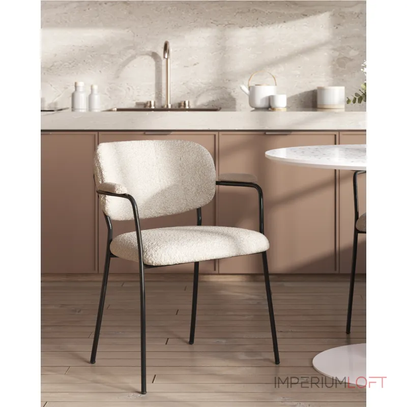 Стул Кэрол букле белый Stool Group УТ000038526 Стул Кэрол букле белый Stool Group УТ000038526