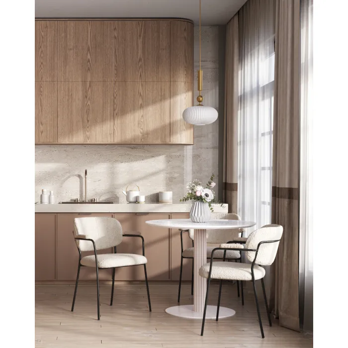 Стул Кэрол букле белый Stool Group УТ000038526 от ImperiumLoft