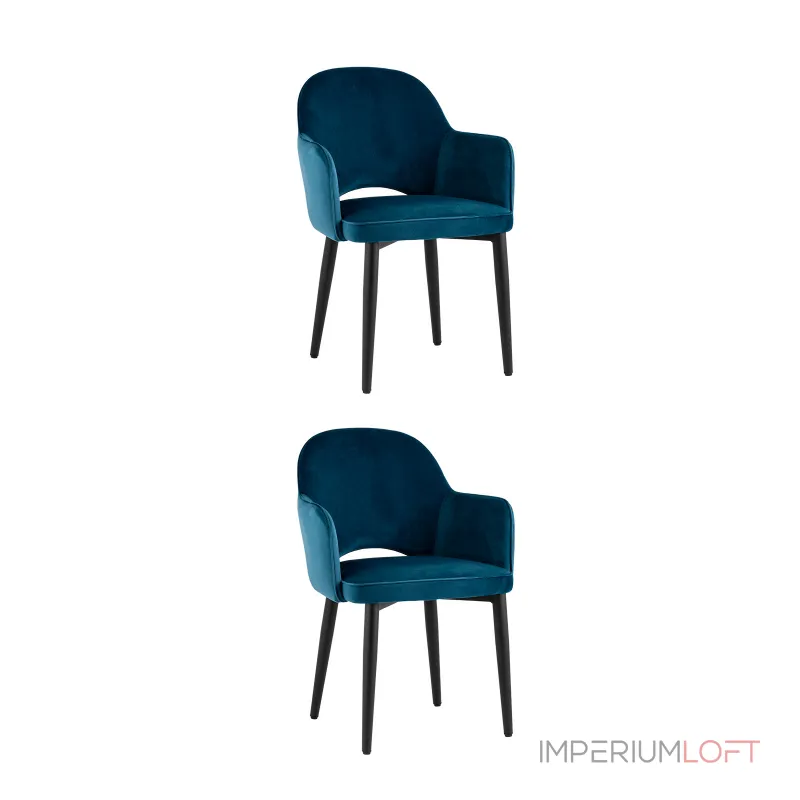 Стул Венера велюр сине-зеленый 2 шт Stool Group УТ000038667