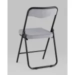 Складной стул Джонни велюр серый каркас черный матовый Stool Group УТ000038735 от ImperiumLoft