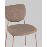 Стул обеденный Gigi шенилл коричневый розовые ножки Stool Group УТ000039033