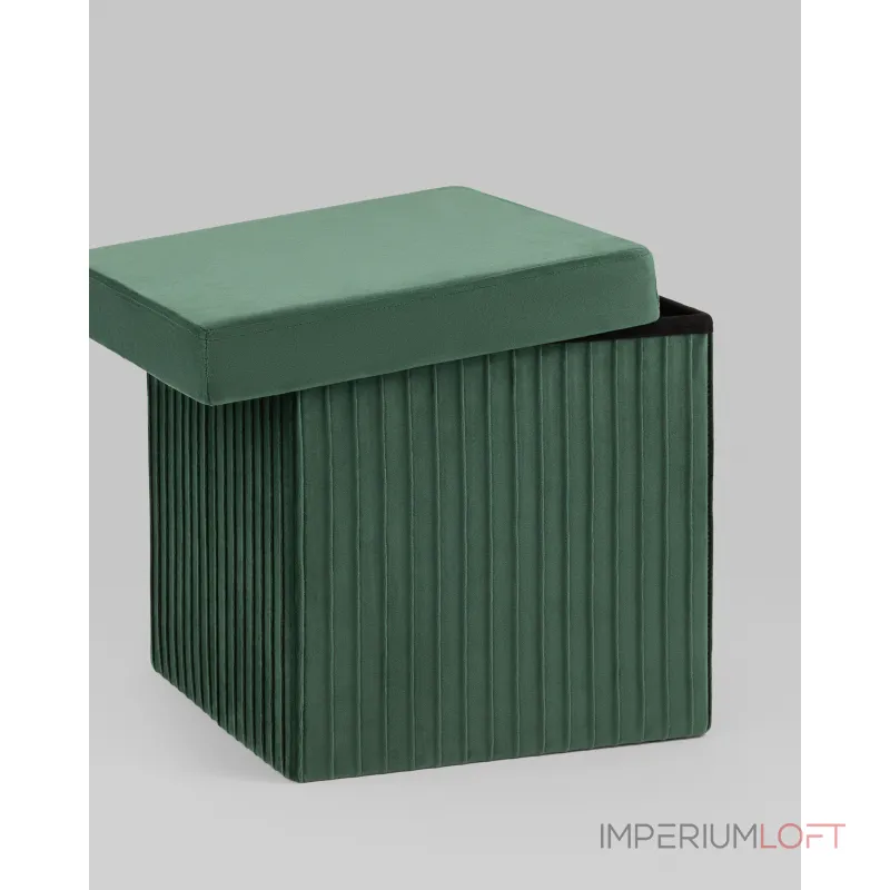 Пуф складной с ящиком Store Square зеленый Stool Group УТ000038971