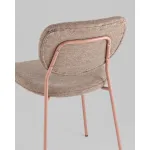 Стул обеденный Gigi шенилл коричневый розовые ножки Stool Group УТ000039033