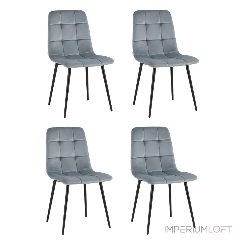 Стул Одди велюр серый 4 шт. Stool Group УТ000036538 Стул Одди велюр серый 4 шт. Stool Group УТ000036538