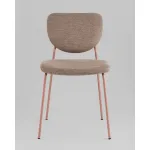 Стул обеденный Gigi шенилл коричневый розовые ножки Stool Group УТ000039033