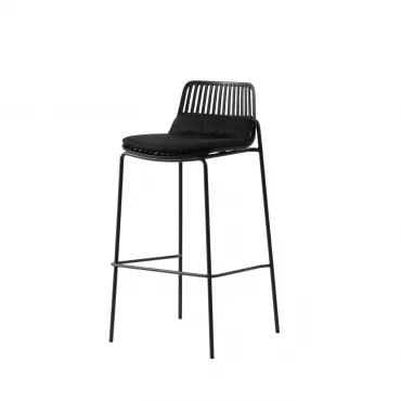 Стул барный Louran с подушкой чёрный Stool Group УТ000040188