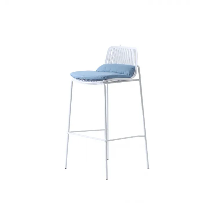 Стул барный Louran с подушкой белый Stool Group УТ000040189 от ImperiumLoft