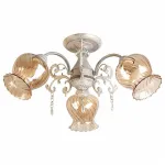 Люстра на штанге TopLight Miranda TL5690D-03WG Цвет арматуры золото Цвет плафонов янтарный от ImperiumLoft