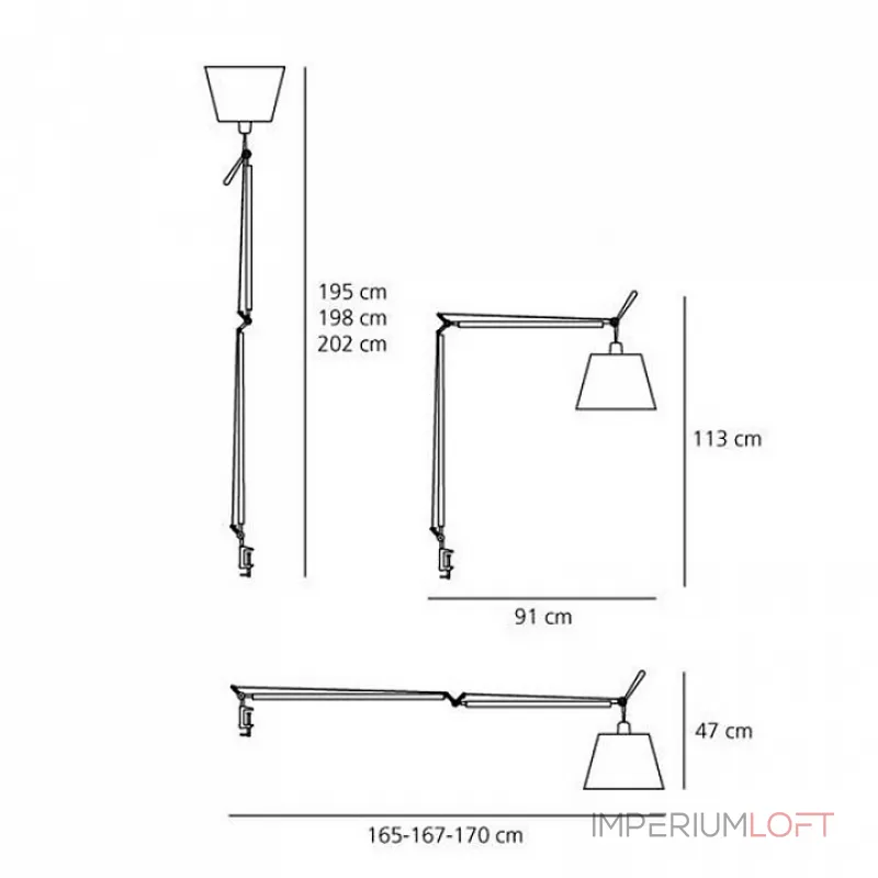 Основание для торшера Artemide Tolomeo Mega 0778010A