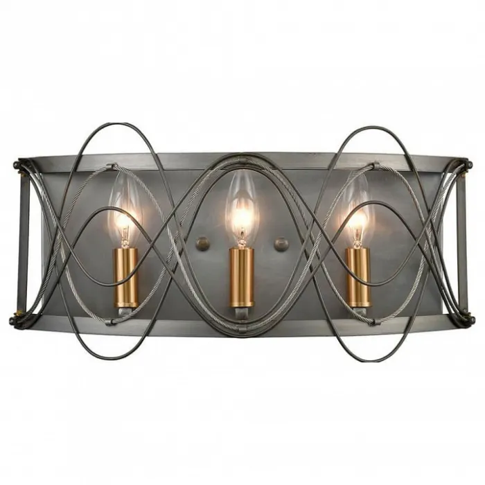 Бра Vele Luce Stradivario 742 VL4104W03 Цвет арматуры никель Цвет плафонов черный от ImperiumLoft