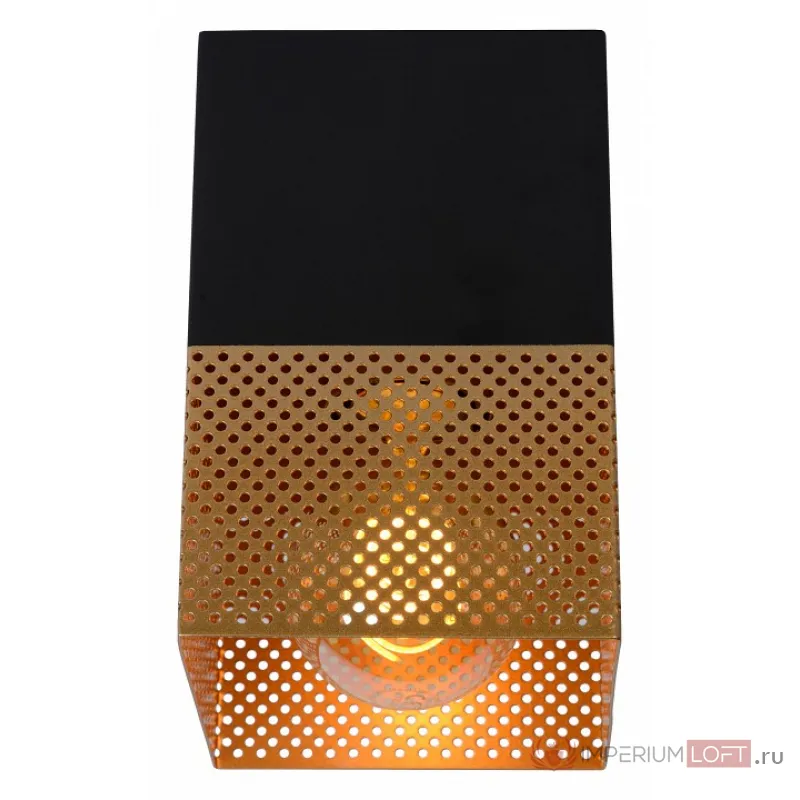 Накладной светильник Lucide Renate 21123/01/02 Цвет плафонов золото Цвет арматуры черный от ImperiumLoft
