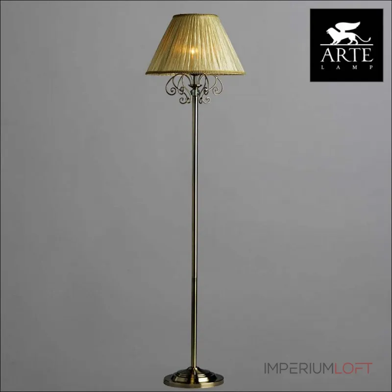 Торшер Arte Lamp Charm A2083PN-1AB Цвет арматуры бронза Цвет плафонов кремовый от ImperiumLoft