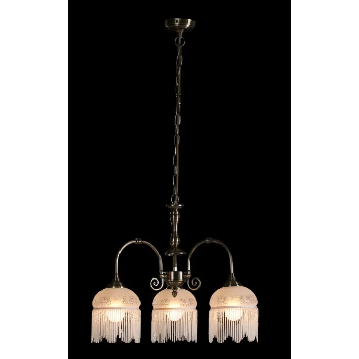 Подвесная люстра Arte Lamp Victoriana A3191LM-3AB Цвет арматуры бронза Цвет плафонов белый от ImperiumLoft