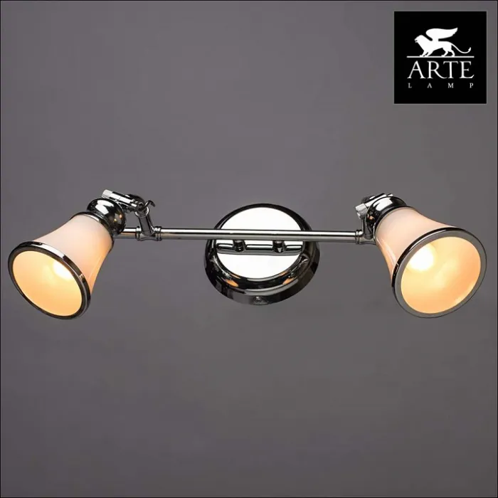 Спот Arte Lamp Vento A9231AP-2CC Цвет арматуры хром Цвет плафонов белый от ImperiumLoft