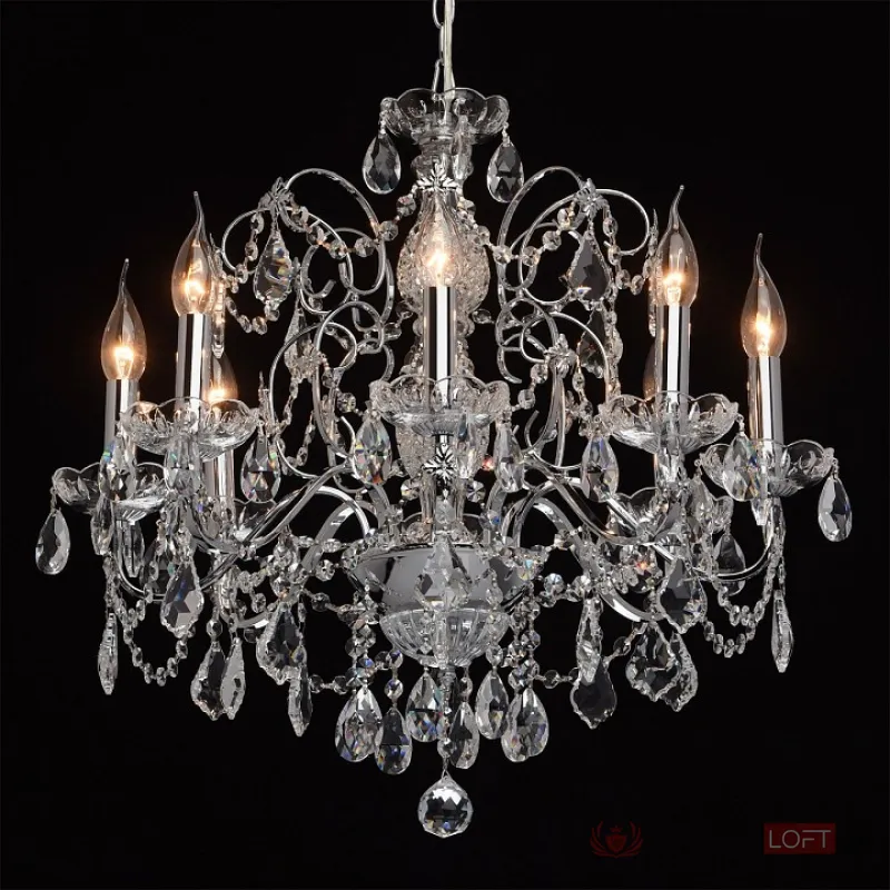 Подвесная люстра MW-Light Каролина 1 367013408 Цвет арматуры хром Цвет плафонов прозрачный от ImperiumLoft