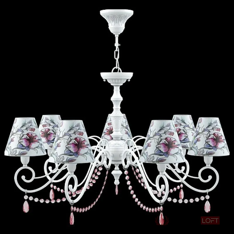 Подвесная люстра Lamp4You Classic 19 E3-07-WM-LMP-O-13-CRL-E3-07-PK-UP Цвет плафонов белый от ImperiumLoft