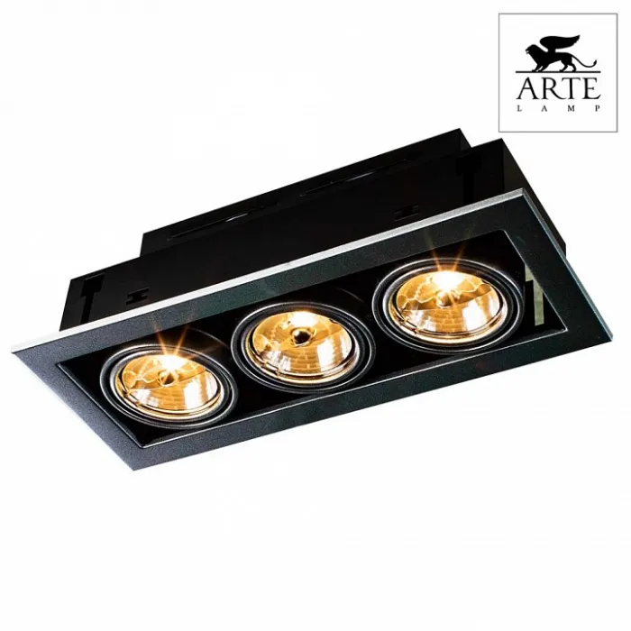 Встраиваемый светильник Arte Lamp Technika 2 A5930PL-3SI Цвет арматуры серебро Цвет плафонов серебро от ImperiumLoft