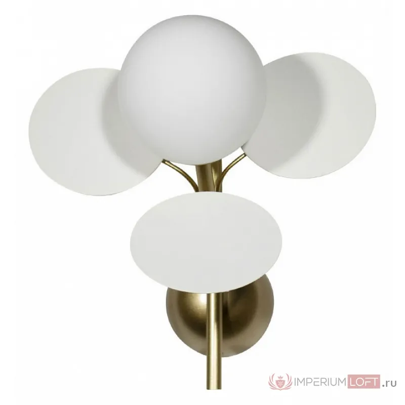 Бра Loft it Matisse 10008/1W white Цвет арматуры золото Цвет плафонов белый от ImperiumLoft