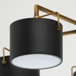 Люстра на штанге MW-Light Сайрус 721010408 Цвет арматуры бронза Цвет плафонов черный от ImperiumLoft