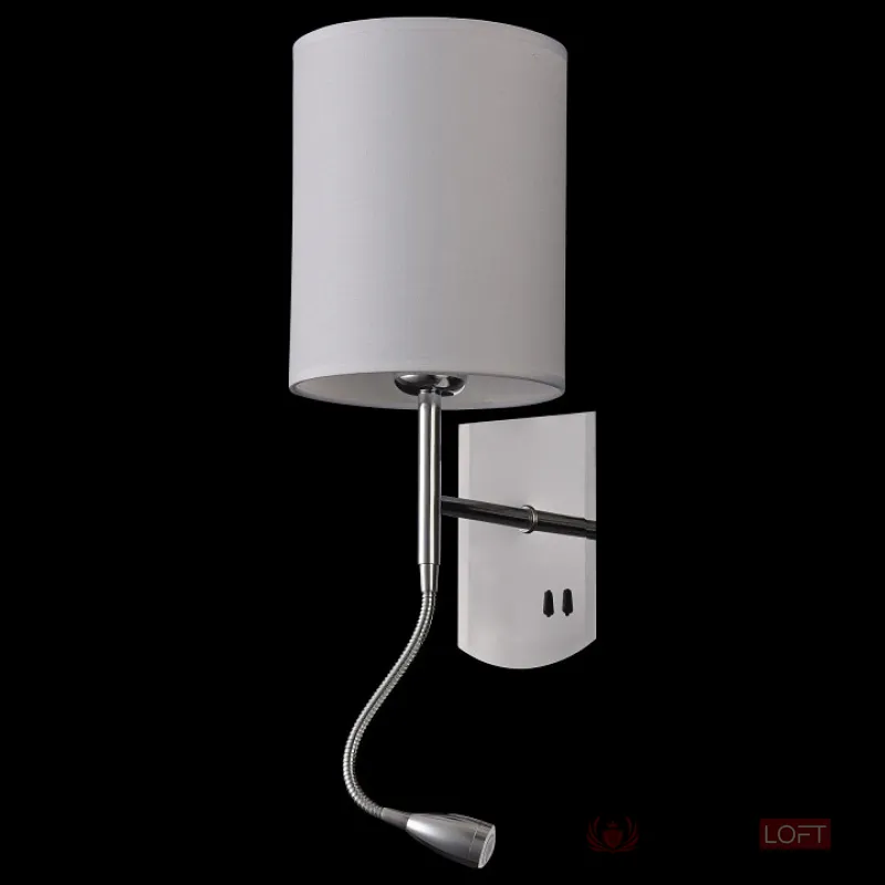 Бра с подсветкой Maytoni Bergamo MOD617WL-01CH Цвет арматуры хром Цвет плафонов кремовый от ImperiumLoft