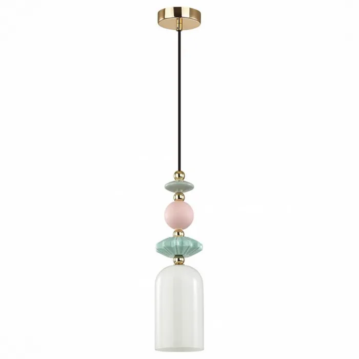 Подвесной светильник Odeon Light Candy 1 4861/1B Цвет плафонов белый Цвет арматуры золото от ImperiumLoft
