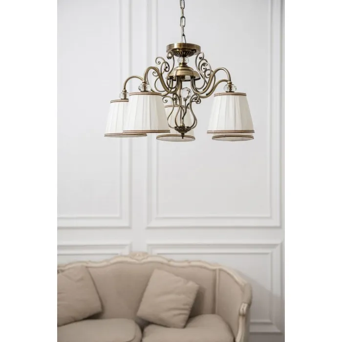 Подвесная люстра Maytoni Vintage ARM420-05-R Цвет арматуры бронза Цвет плафонов белый от ImperiumLoft