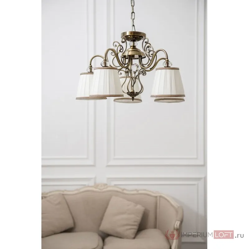 Подвесная люстра Maytoni Vintage ARM420-05-R Цвет арматуры бронза Цвет плафонов белый от ImperiumLoft