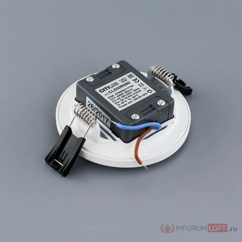 Встраиваемый светильник Citilux Омега CLD50R080N Цвет плафонов белый Цвет арматуры белый от ImperiumLoft