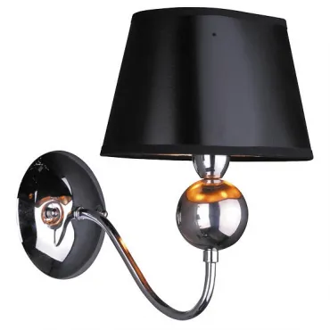 Бра Arte Lamp Turandot A4011AP-1CC Цвет арматуры хром Цвет плафонов черный от ImperiumLoft