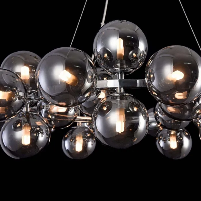 Подвесная люстра Maytoni Dallas MOD548PL-25CH Цвет арматуры хром Цвет плафонов серый от ImperiumLoft