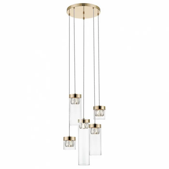Подвесной светильник Zumaline Gem P0389-05D-F7AC Цвет арматуры золото Цвет плафонов прозрачный от ImperiumLoft