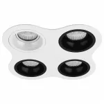 Встраиваемый светильник Lightstar Domino D64606070707 цвет арматуры черно-белый