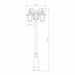 Фонарный столб Elektrostandard Libra Libra F/2 венге (арт. GLXT-1408F/2) от ImperiumLoft