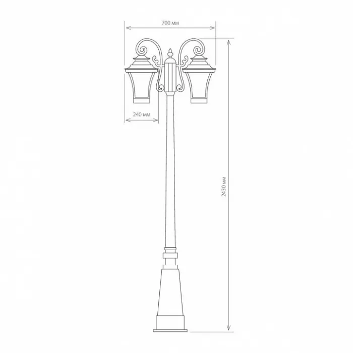 Фонарный столб Elektrostandard Libra Libra F/2 венге (арт. GLXT-1408F/2) от ImperiumLoft