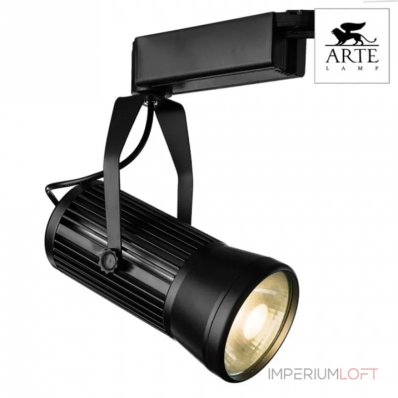 Светильник на штанге Arte Lamp Track Lights A6330PL-1BK Цвет арматуры черный Цвет плафонов черный от ImperiumLoft