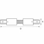 Соединитель гибкий для треков Lightstar Barra 501157 Цвет арматуры черный Цвет плафонов белый от ImperiumLoft