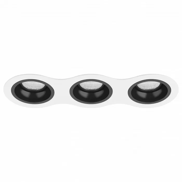 Встраиваемый светильник Lightstar Domino D636070707 цвет арматуры черно-белый от ImperiumLoft