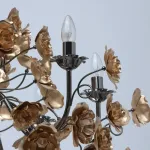 Подвесная люстра MW-Light Розенхейм 615011708 Цвет арматуры черный Цвет плафонов золото от ImperiumLoft