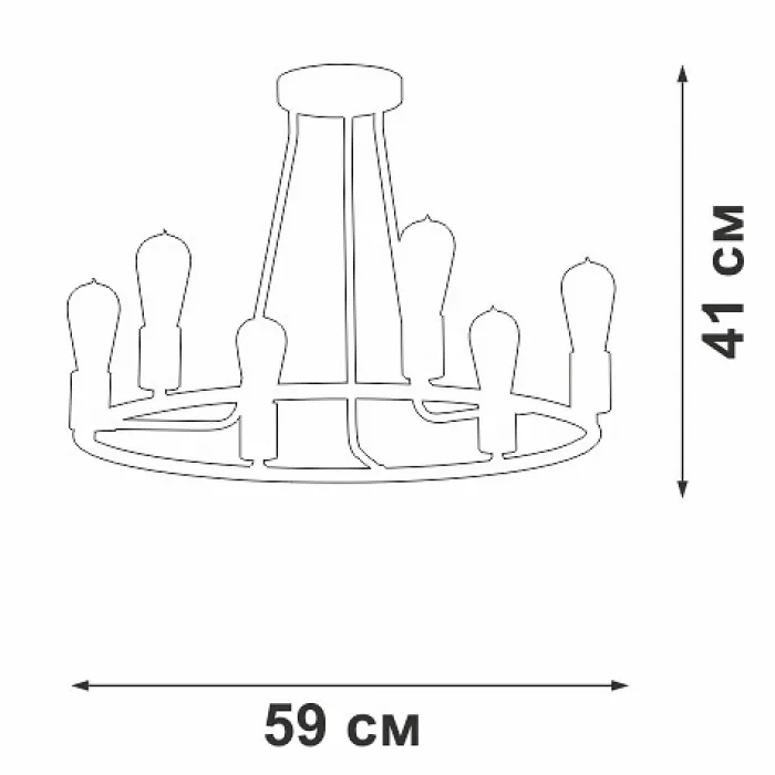 Люстра на штанге Vitaluce V3771 V3771-1/6PL от ImperiumLoft