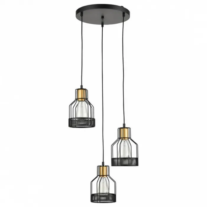 Подвесной светильник Vele Luce Abbis 654 VL6262P03 Цвет арматуры черный Цвет плафонов черный от ImperiumLoft