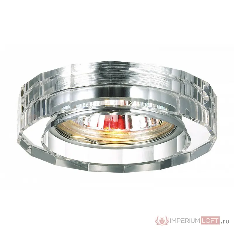 Встраиваемый светильник Novotech Glass 369487 Цвет арматуры серебро Цвет плафонов прозрачный от ImperiumLoft